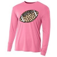 Leopard Football Cute Gift Cooling Performance Long Sleeve Crew