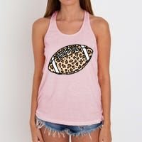 Leopard Football Cute Gift Women's Knotted Racerback Tank