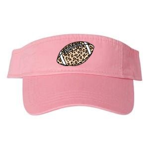 Leopard Football Cute Gift Valucap Bio-Washed Visor