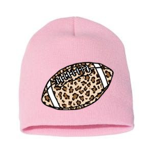 Leopard Football Cute Gift Short Acrylic Beanie