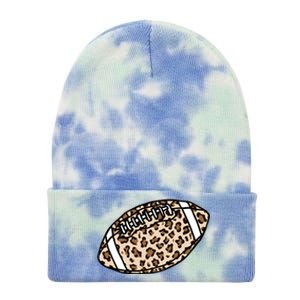 Leopard Football Cute Gift Tie Dye 12in Knit Beanie