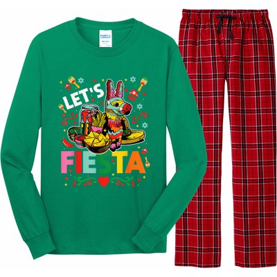 Let's Fiesta Cinco De Mayo Mexican Theme Party Guitar Lover Long Sleeve Pajama Set