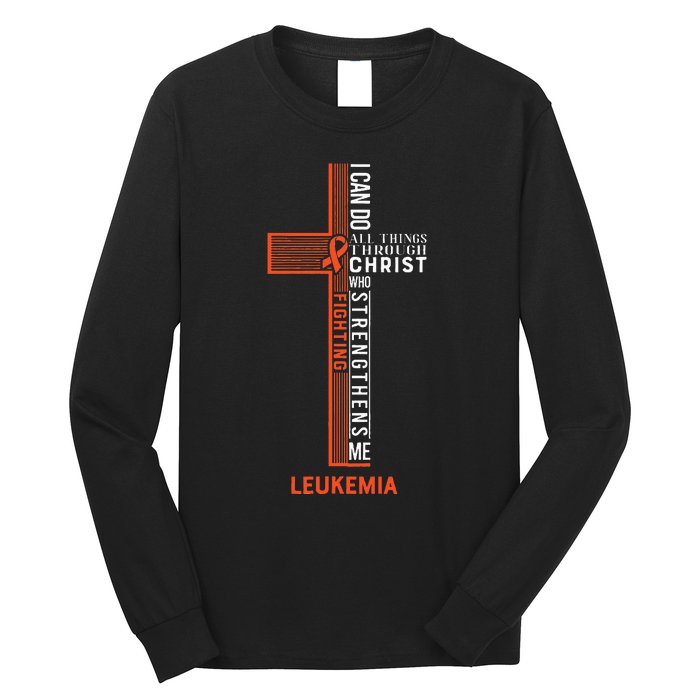 Leukemia Fight Cancer Ribbon (1) Long Sleeve Shirt