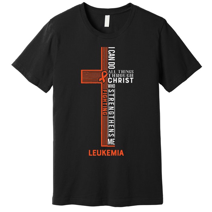 Leukemia Fight Cancer Ribbon (1) Premium T-Shirt