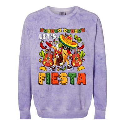 LetS Fiesta Cinco De Mayo Mexican Friends Colorblast Crewneck Sweatshirt