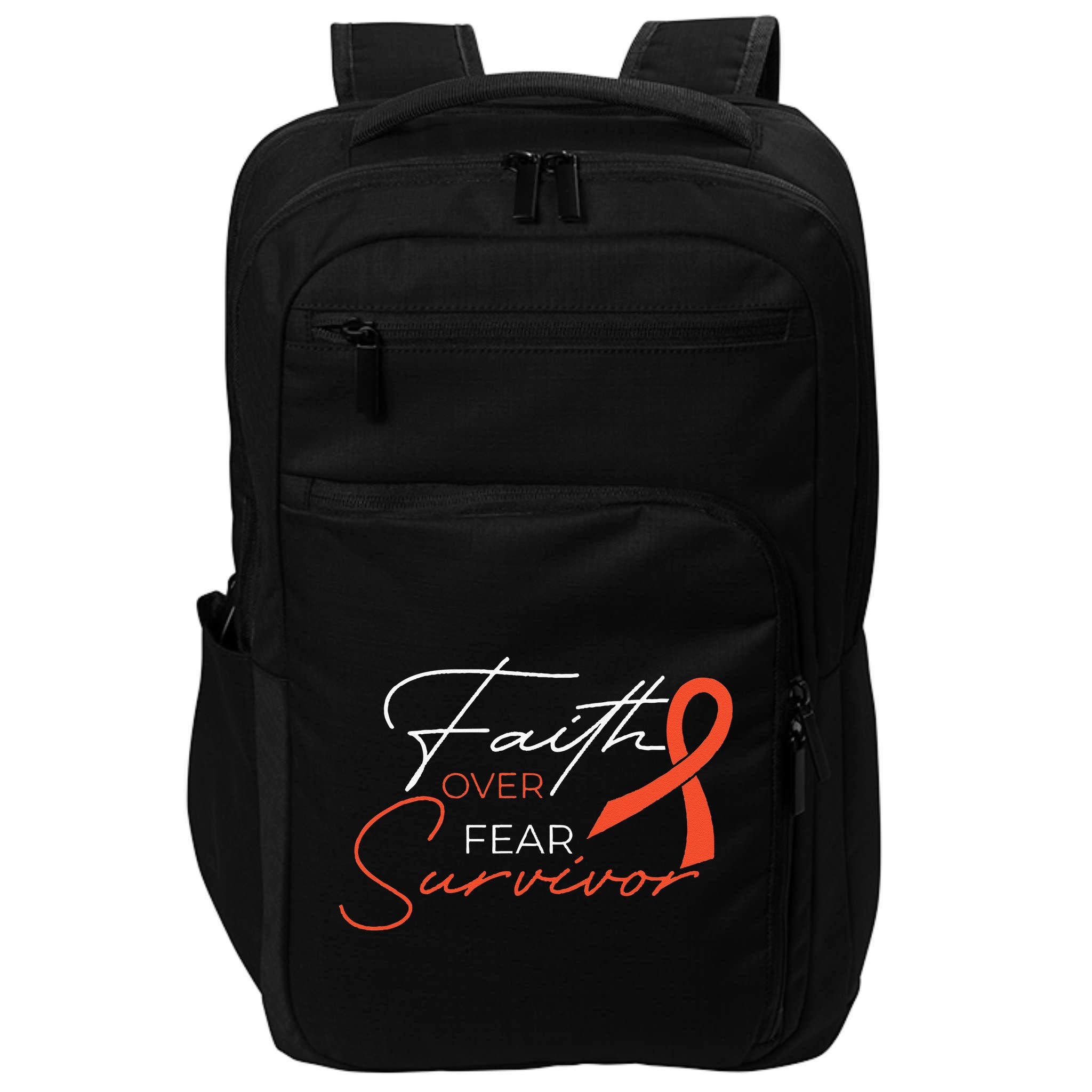 Leukemia Fight Cancer Ribbon Impact Tech Backpack