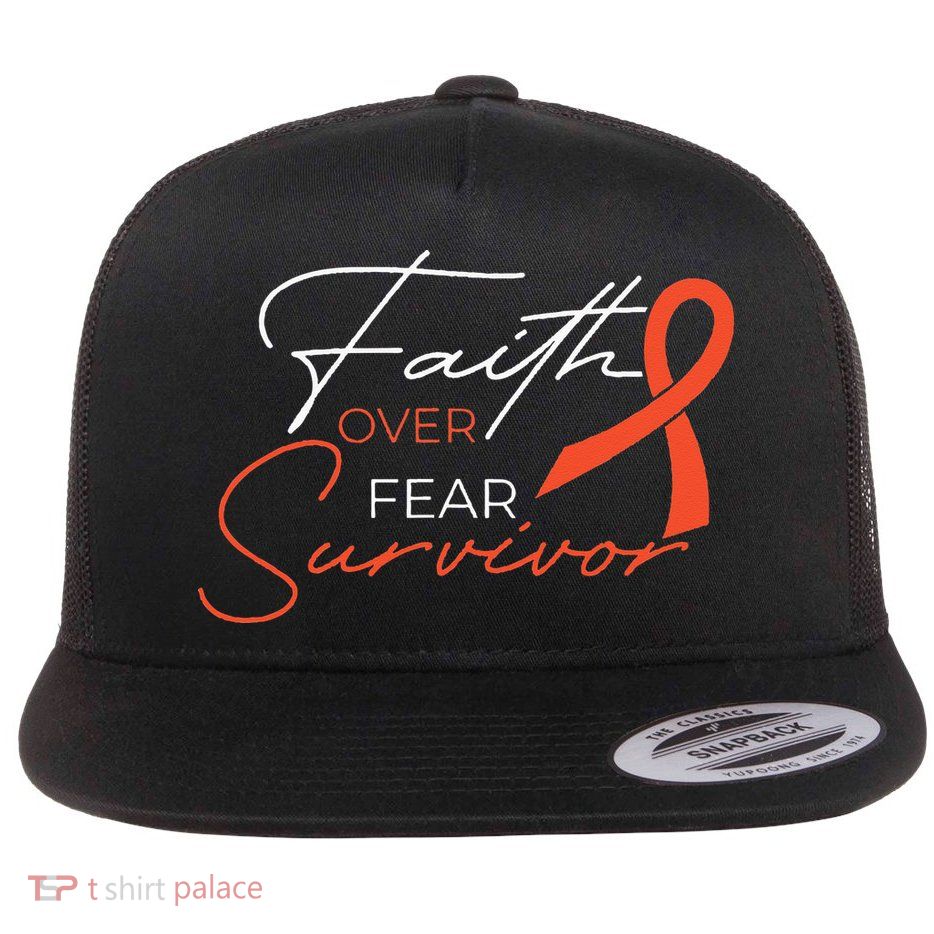 Leukemia Fight Cancer Ribbon Flatbill Hat