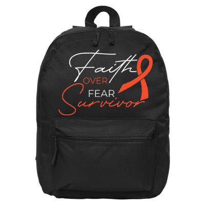 Leukemia Fight Cancer Ribbon 16 in Basic Backpack