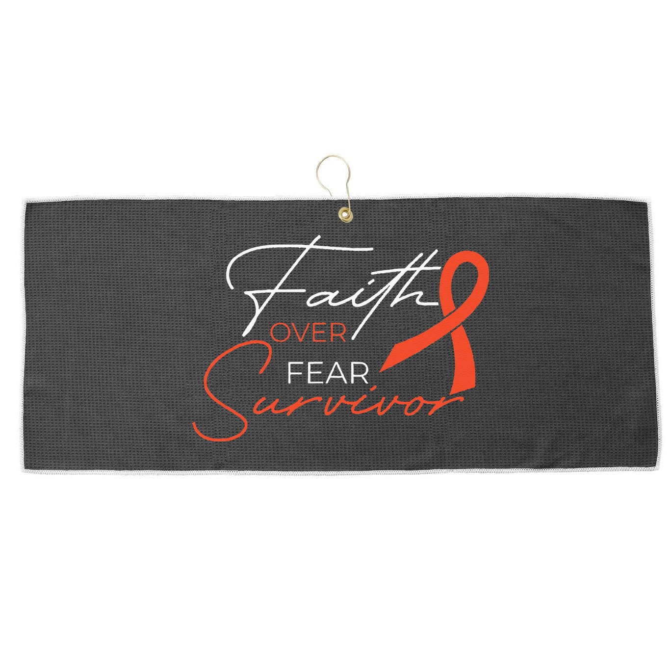 Leukemia Fight Cancer Ribbon Large Microfiber Waffle Golf Towel