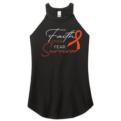 Leukemia Fight Cancer Ribbon Women’s Perfect Tri Rocker Tank