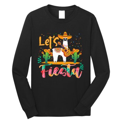 LetS Fiesta Cinco De Mayo Llama Lover Zookeeper Long Sleeve Shirt