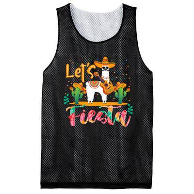 LetS Fiesta Cinco De Mayo Llama Lover Zookeeper Mesh Reversible Basketball Jersey Tank