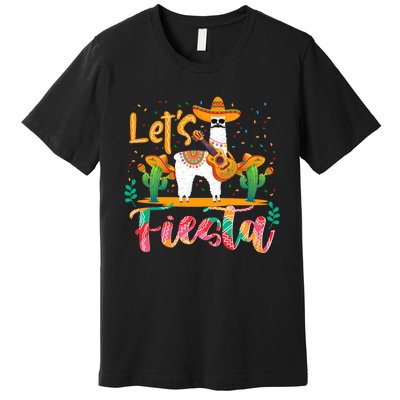 LetS Fiesta Cinco De Mayo Llama Lover Zookeeper Premium T-Shirt