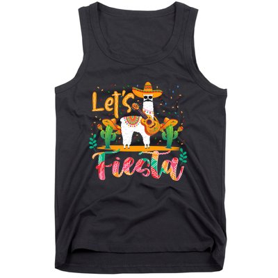 LetS Fiesta Cinco De Mayo Llama Lover Zookeeper Tank Top