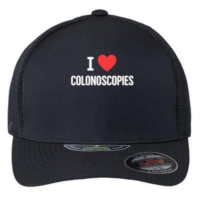 Love Funny Colon Cancer Colonoscopy Flexfit Unipanel Trucker Cap