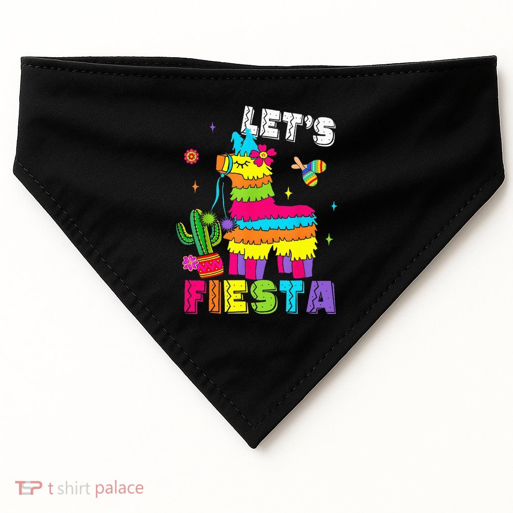 Lets Fiesta Cinco De Mayo Mexican Party Mexico Donkey Pinata USA-Made Doggie Bandana