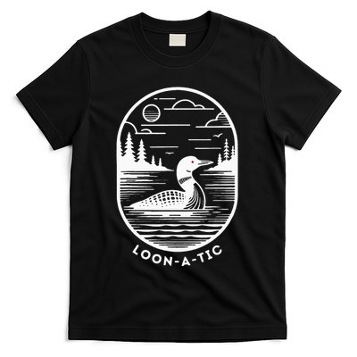 Loonatic Funny Common Loon Minnesota Lake Loon T-Shirt