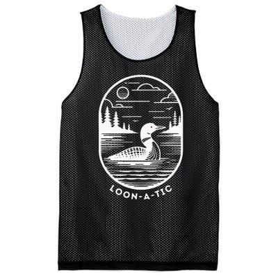 Loonatic Funny Common Loon Minnesota Lake Loon Mesh Reversible Basketball Jersey Tank