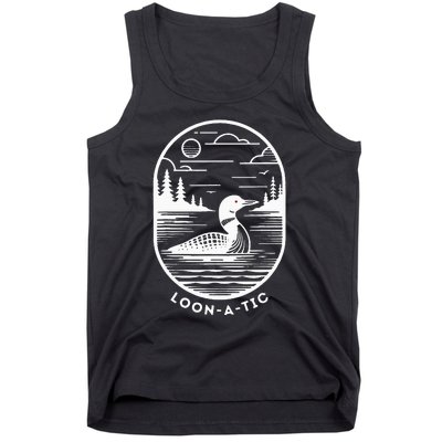 Loonatic Funny Common Loon Minnesota Lake Loon Tank Top