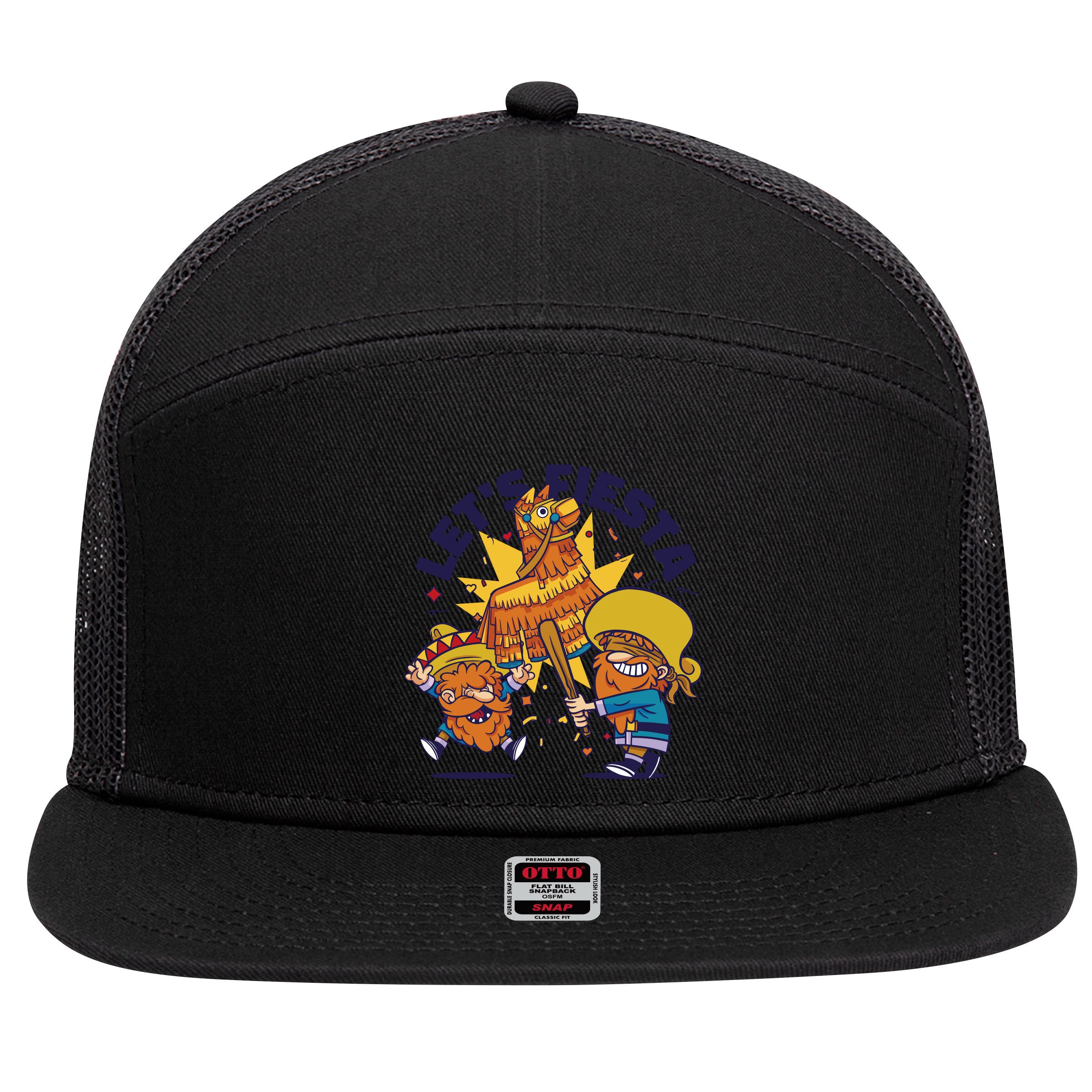 Let's Fiesta Celebration 7 Panel Mesh Trucker Snapback Hat