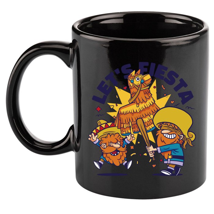 Let's Fiesta Celebration 11oz C Handle Ceramic Mug