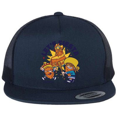 Let's Fiesta Celebration Flat Bill Trucker Hat