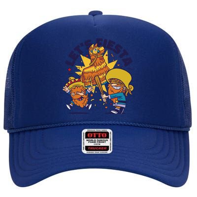 Let's Fiesta Celebration High Crown Mesh Back Trucker Hat