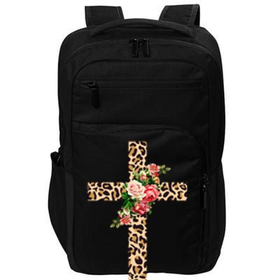 Leopard Flower Cross Impact Tech Backpack