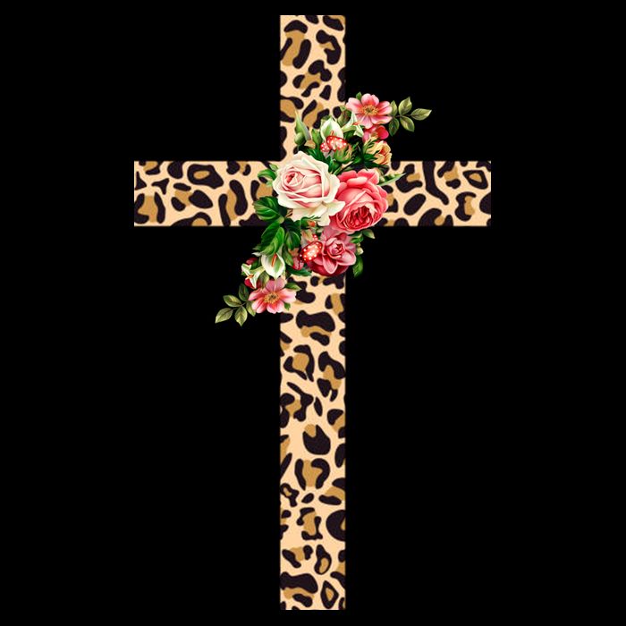 Leopard Flower Cross 16 in Basic Backpack