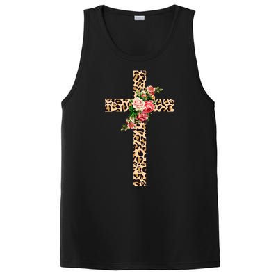 Leopard Flower Cross PosiCharge Competitor Tank