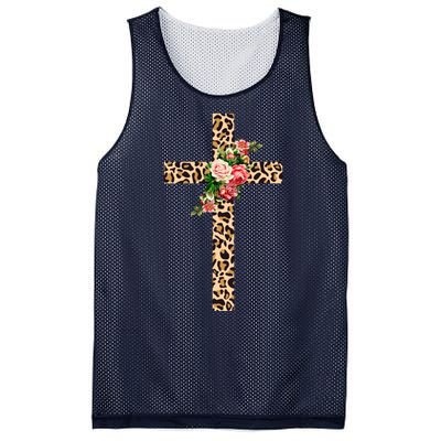 Leopard Flower Cross Mesh Reversible Basketball Jersey Tank