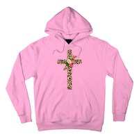 Leopard Flower Cross Hoodie