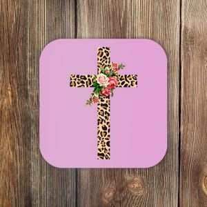 Leopard Flower Cross Coaster