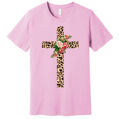 Leopard Flower Cross Premium T-Shirt