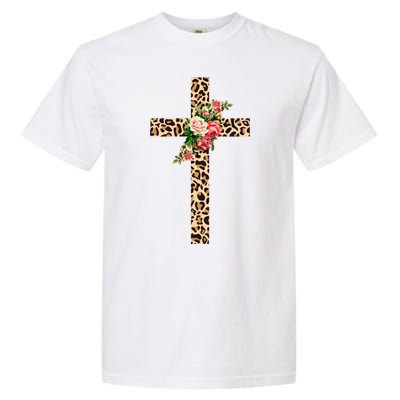 Leopard Flower Cross Garment-Dyed Heavyweight T-Shirt