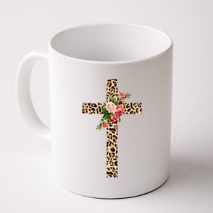 Leopard Flower Cross Coffee Mug