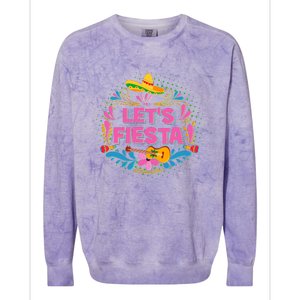 Let's Fiesta Celebrate Cinco De Mayo Colorblast Crewneck Sweatshirt