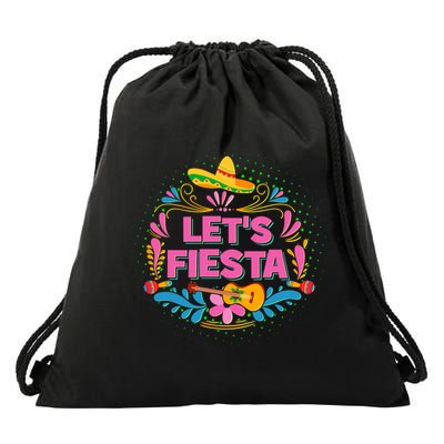 Let's Fiesta Celebrate Cinco De Mayo Drawstring Bag