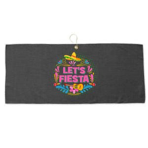 Let's Fiesta Celebrate Cinco De Mayo Large Microfiber Waffle Golf Towel