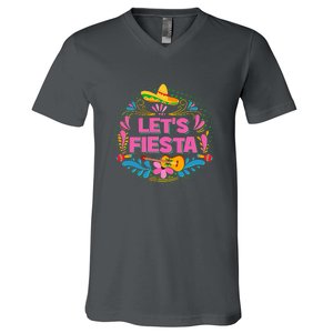 Let's Fiesta Celebrate Cinco De Mayo V-Neck T-Shirt