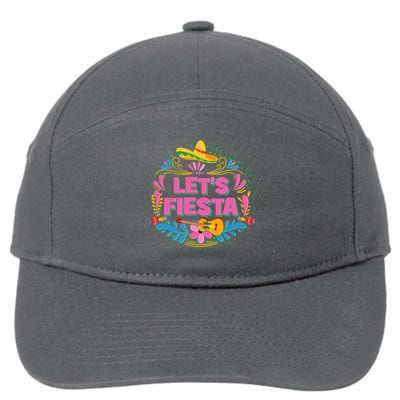 Let's Fiesta Celebrate Cinco De Mayo 7-Panel Snapback Hat
