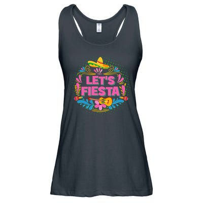 Let's Fiesta Celebrate Cinco De Mayo Ladies Essential Flowy Tank