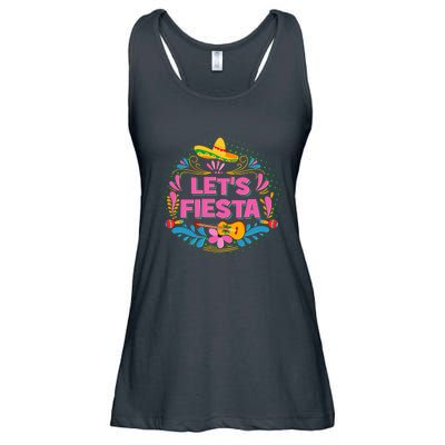 Let's Fiesta Celebrate Cinco De Mayo Ladies Essential Flowy Tank