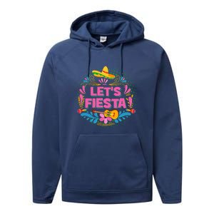 Let's Fiesta Celebrate Cinco De Mayo Performance Fleece Hoodie