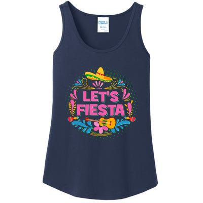 Let's Fiesta Celebrate Cinco De Mayo Ladies Essential Tank