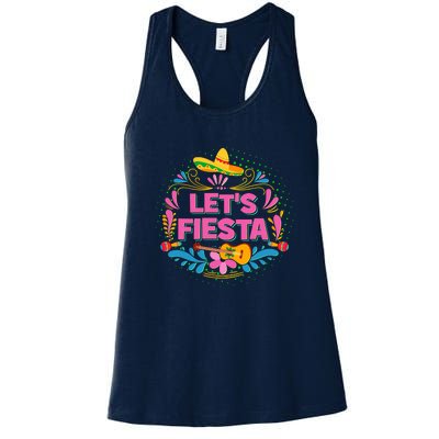 Let's Fiesta Celebrate Cinco De Mayo Women's Racerback Tank