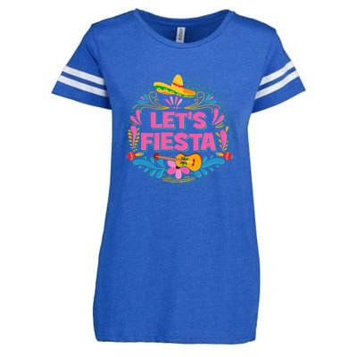 Let's Fiesta Celebrate Cinco De Mayo Enza Ladies Jersey Football T-Shirt