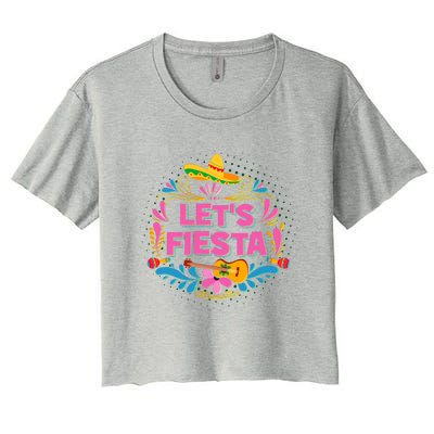 Let's Fiesta Celebrate Cinco De Mayo Women's Crop Top Tee