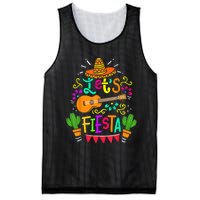 Lets Fiesta Cinco De Mayo Mexican Guitar Cactus Mesh Reversible Basketball Jersey Tank