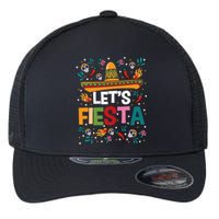 LetS Fiesta Cinco De Mayo Mexican Theme Party Guitar Lover Flexfit Unipanel Trucker Cap